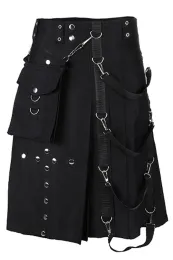 Belt Kilt Denim schwarz