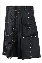 Belt Kilt Wetlook schwarz