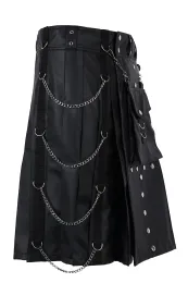 Belt Kilt Wetlook schwarz