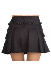 Black Pistol Chain Mini Denim schwarz