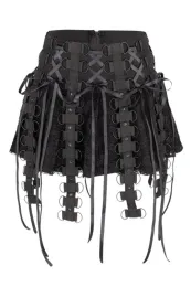 Black Pistol Ring Mini Skirt schwarz