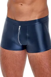 Blaue Pants im trendigen Metallic-Mattlook