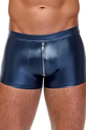 Blaue Pants im trendigen Metallic-Mattlook