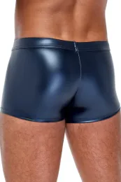 Blaue Pants im trendigen Metallic-Mattlook