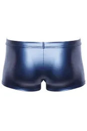 Blaue Pants im trendigen Metallic-Mattlook