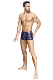 Blaue Pants im trendigen Metallic-Mattlook