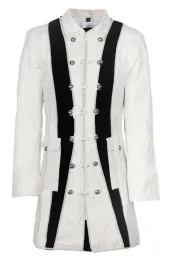 Brokat Gehrock weiß/schwarz