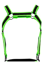 Brust-Harness 05 schwarz/neongrün