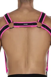 Brust-Harness 05 schwarz/neonpink