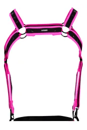 Brust-Harness 05 schwarz/neonpink
