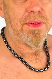 Edelstahl Kette 002 Farbe: Schwarz/Silber