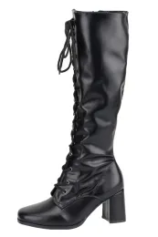 Erogance Kniestiefel R2020 PU Schwarz