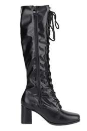 Erogance Kniestiefel R2020 PU Schwarz