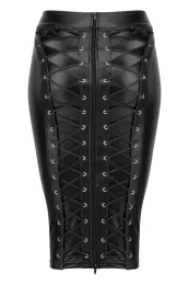 F152 Rock aus Powerwetlook schwarz