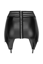 F156 Strapsgürtel mit elastischen Bändern schwarz