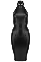 F160 Angesagtes Bleistiftkleid schwarz