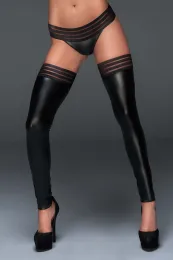 F161 Sexy Panty mit scharfen Bändern schwarz