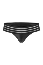 F161 Sexy Panty mit scharfen Bändern schwarz