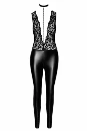 F298 Deep-V-Catsuit schwarz