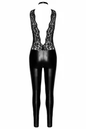 F298 Deep-V-Catsuit schwarz