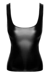 F346 Wetlook Shirt schwarz