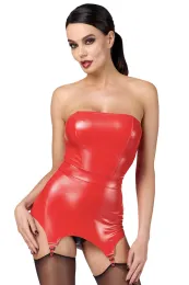 F368 Bombshell Fierce Corsagen-Kleid rot