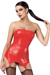 F368 Bombshell Fierce Corsagen-Kleid rot
