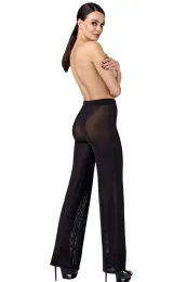F374 Onyx Sheer Palazzo Hose schwarz