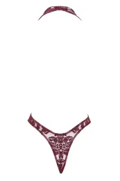 F386 Body Kink Royal mit Wasserfallausschnitt rot