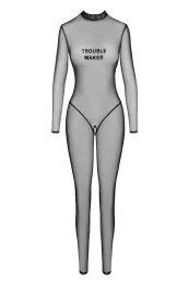 F387 Troublemaker Catsuit schwarz