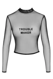 F389 Troublemaker Top schwarz