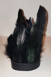 Feder Armstulpen 01 schwarz