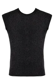 H083 Feinnetz Tank Top schwarz