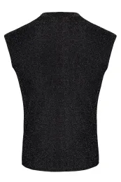 H083 Feinnetz Tank Top schwarz