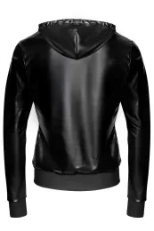 H086 Herren Kapuzen Jacke schwarz