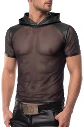 Herren Kapuzen T-Shirt ADGuido001 schwarz