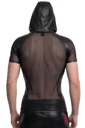 Herren Kapuzen T-Shirt ADGuido001 schwarz
