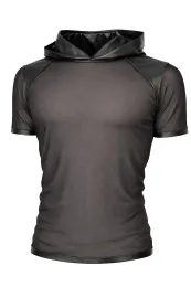 Herren Kapuzen T-Shirt ADGuido001 schwarz