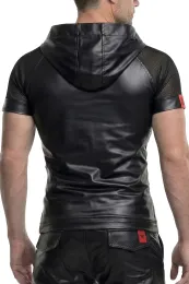 Herren Kapuzen T-Shirt ADSolar001 schwarz