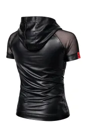 Herren Kapuzen T-Shirt ADSolar001 schwarz