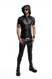 Herren Kapuzen T-Shirt RMEttore001 schwarz