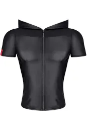 Herren Kapuzen T-Shirt RMEttore001 schwarz