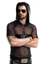 Herren Kapuzen T-Shirt RMIvo001 schwarz