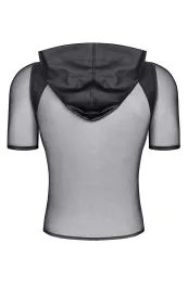 Herren Kapuzen T-Shirt RMIvo001 schwarz