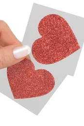 Herz Nippelsticker rot