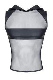 Kapuzen-Shirt TSH005 schwarz von Regnes Fetish Planet