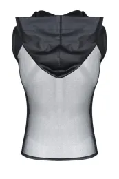 Kapuzen-Shirt TSH005 schwarz von Regnes Fetish Planet