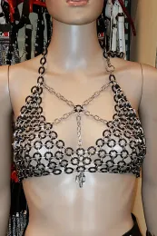 Ketten-BH 03 silbern/schwarz