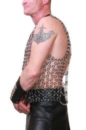 Ketten-Weste 101 silbern/schwarz