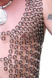 Ketten-Weste 101 silbern/schwarz